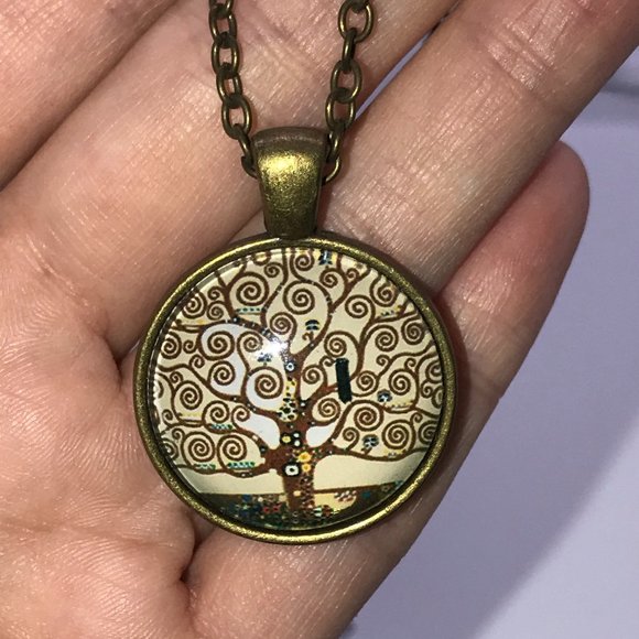 18" Brown Tree Of Life Brass Necklace - Picture 1 of 4